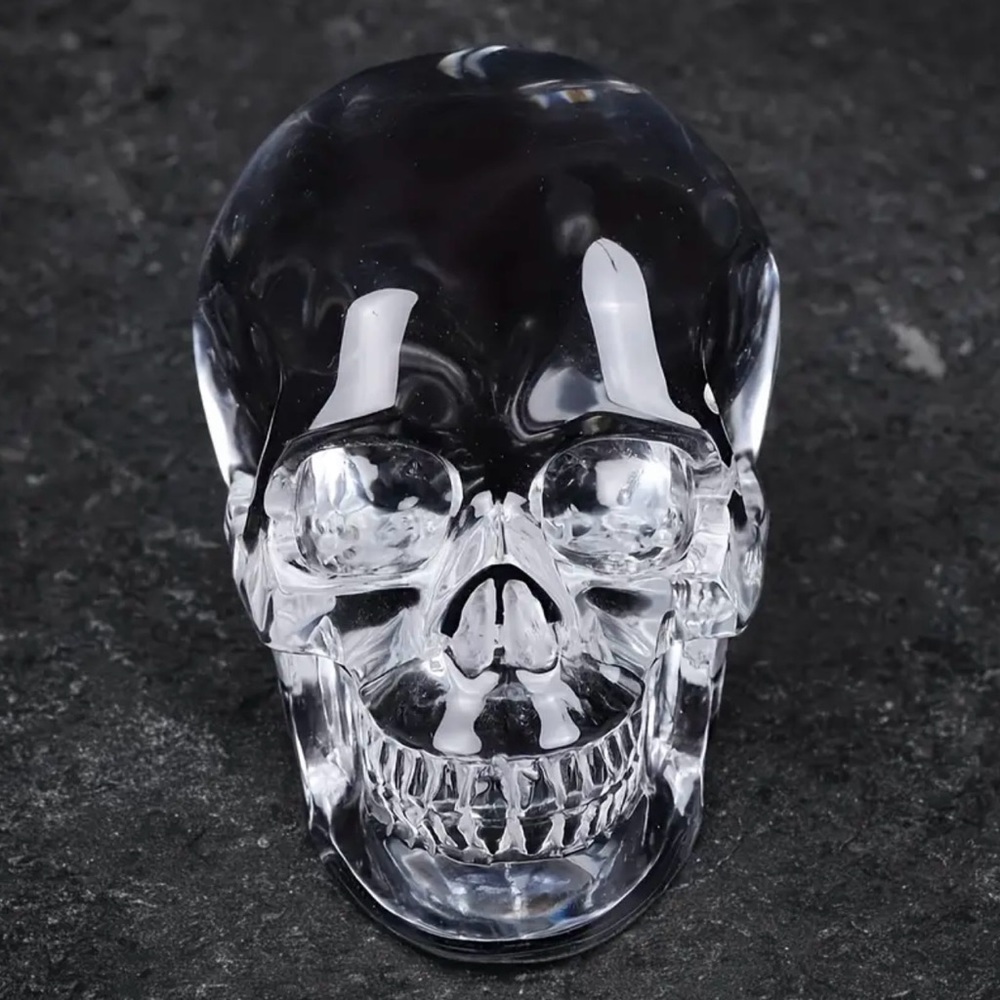 Clear Skull Carving..